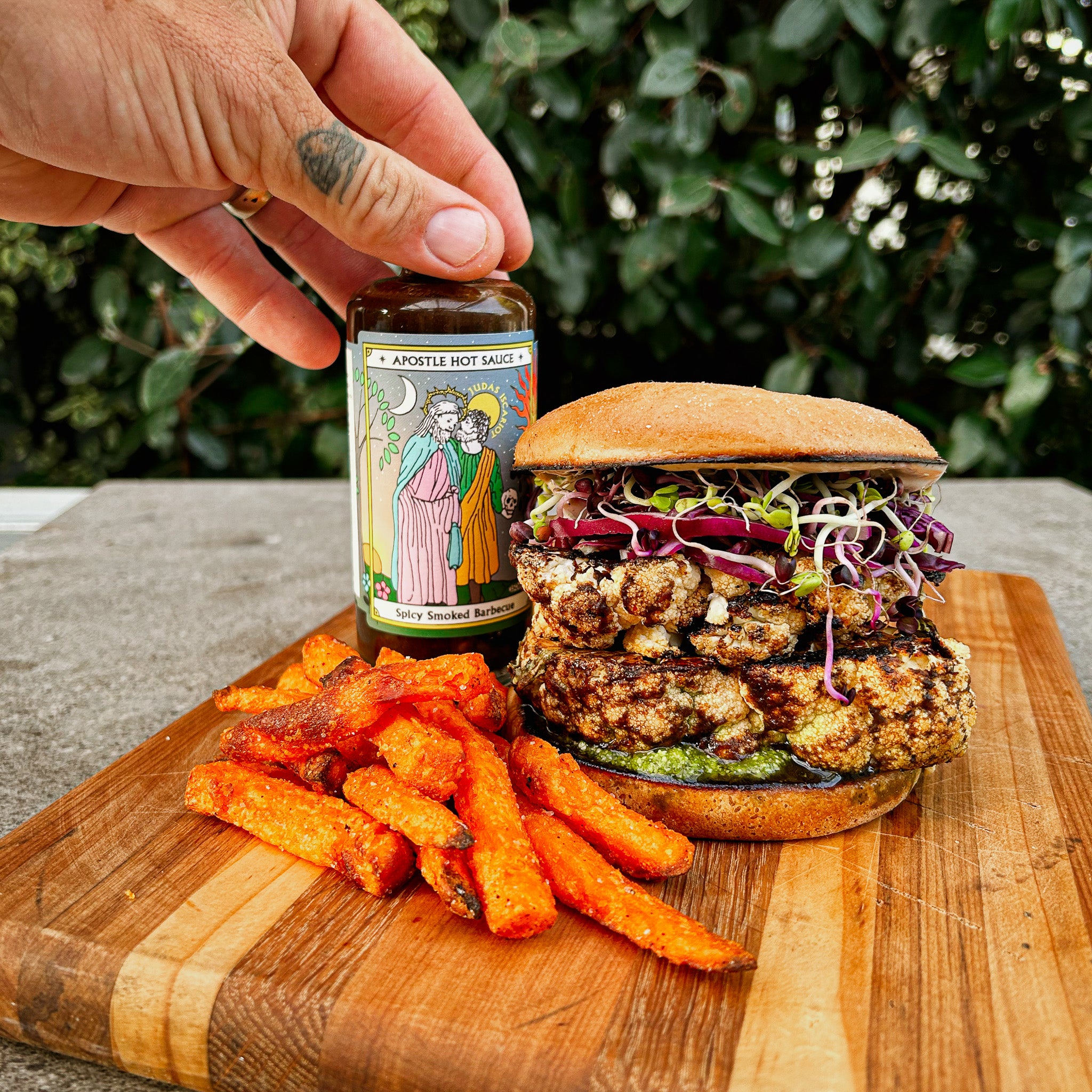 Vegan Cauliflower Steak Burger with Judas Iscariot