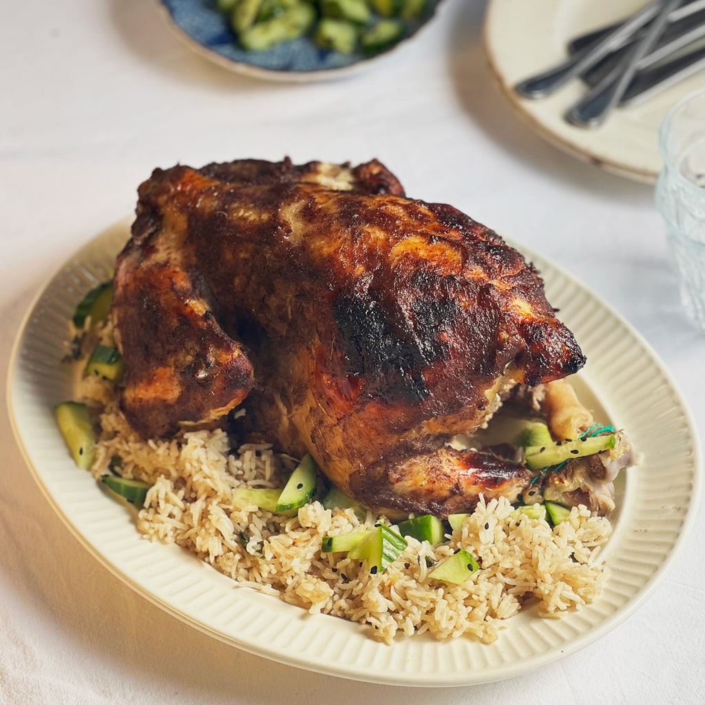 Celebration Chicken with Saint Andrew Szechuan, Blueberry & Habanero