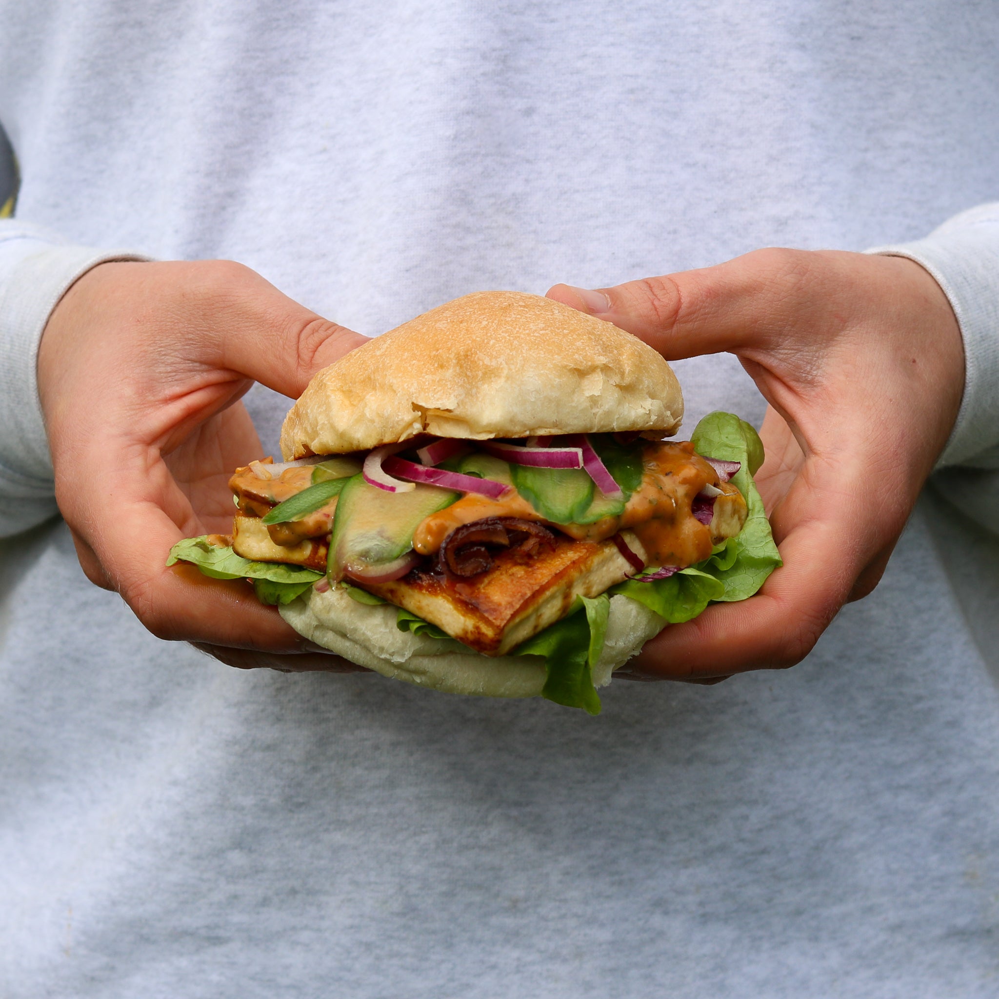 Satay Tofu Burger with Saint Phillip