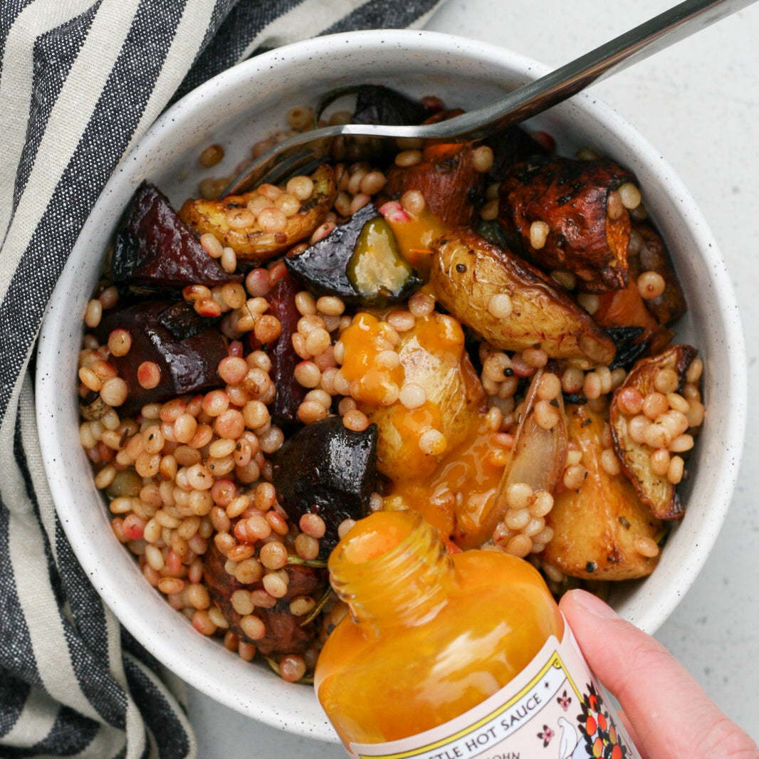 Roast Vegetable & Pearl Pasta Salad with Saint John