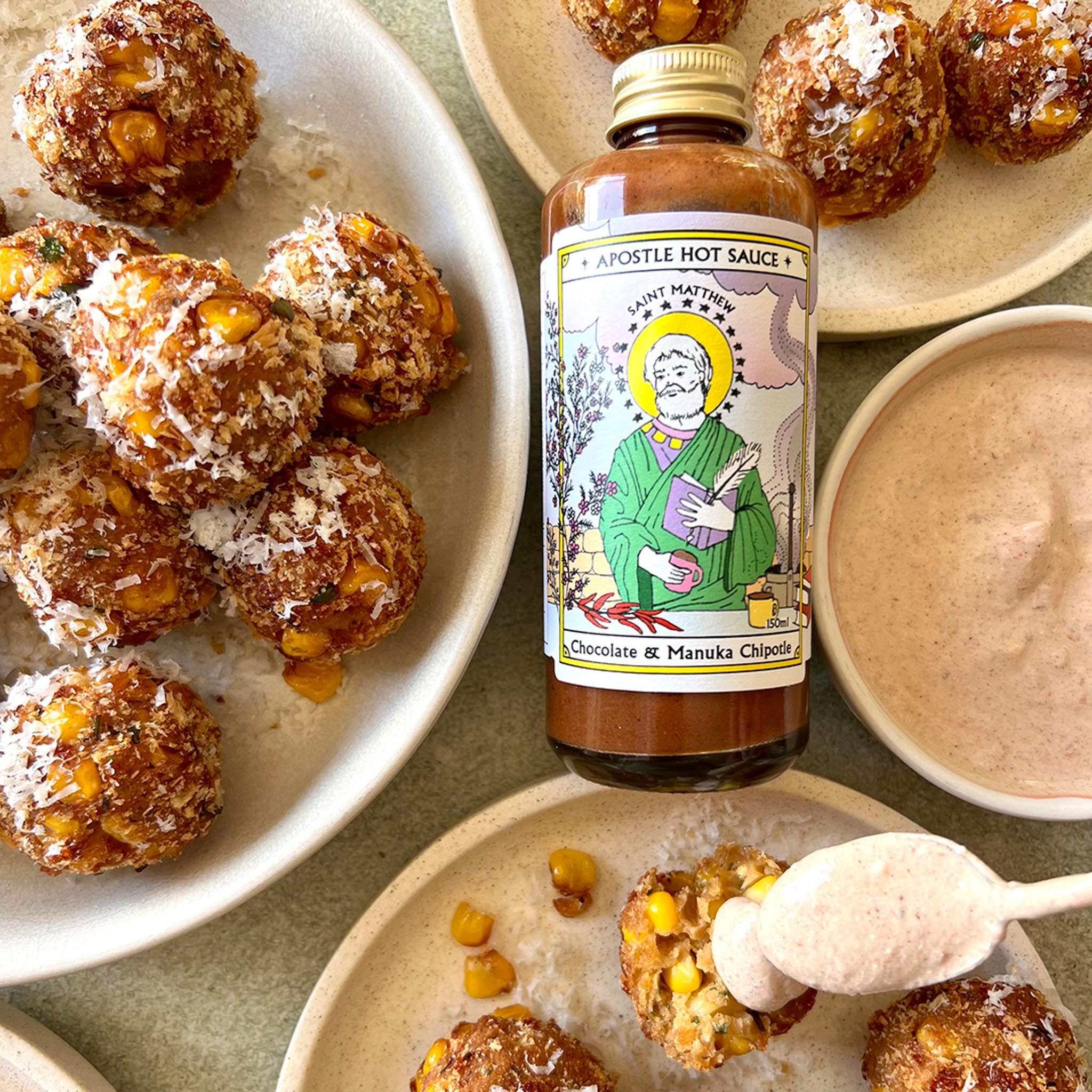 Cheesy Corn Poppers with Saint Matthew