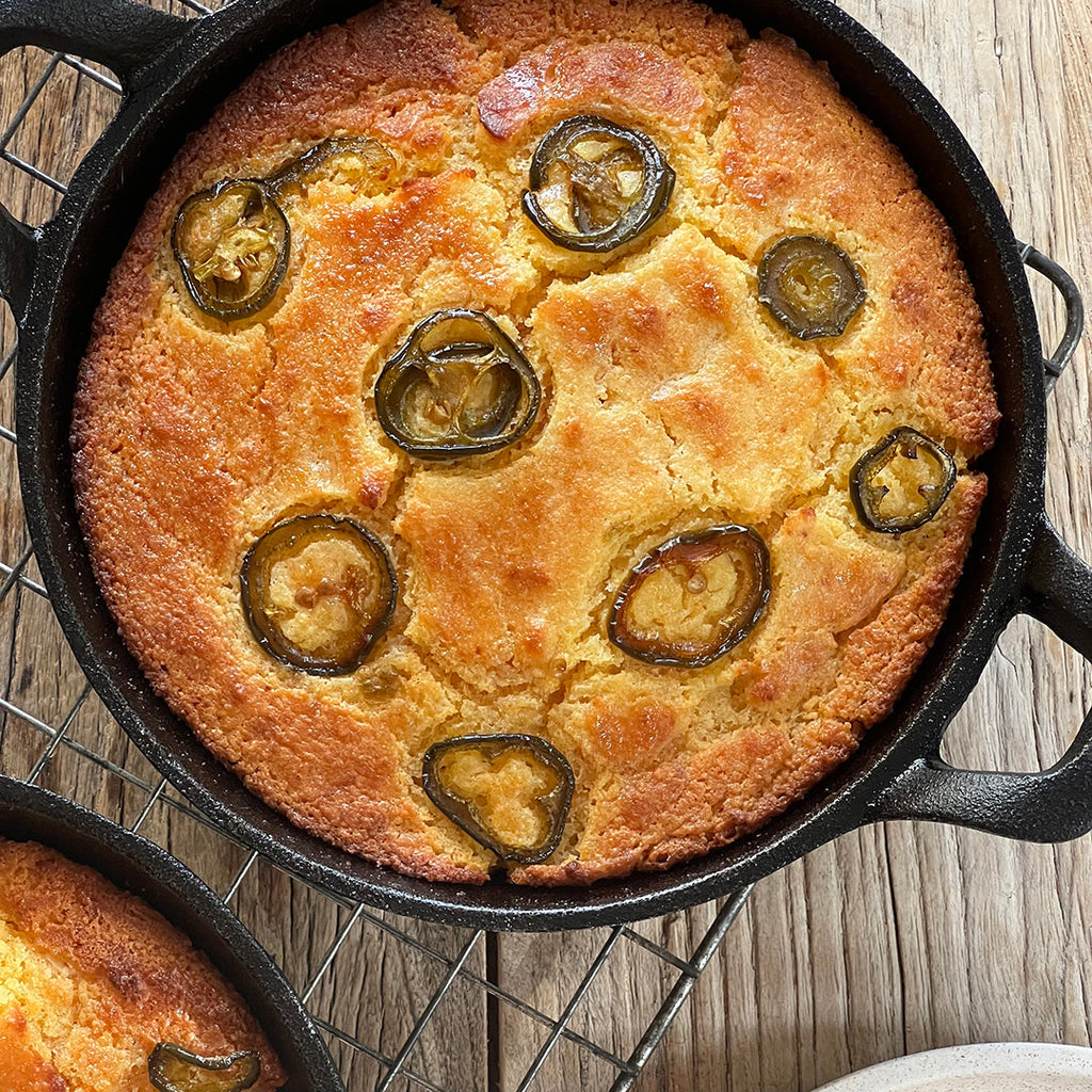 Hot Honey  Jalapeños Cornbread with Saint Valentine